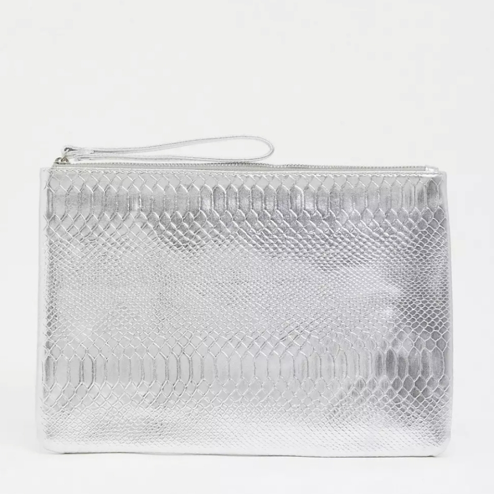 South Beach Snake Embossed Clutch